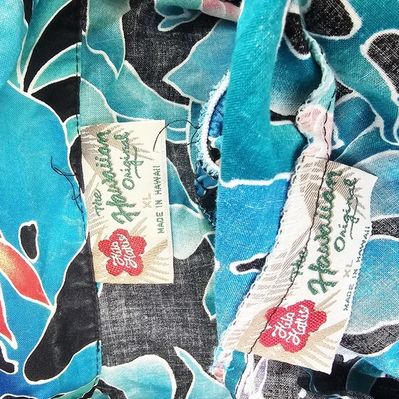 Hilo Hattie Original Hawaiian Button Up Shirt And Short Set - Picture 7 of 9